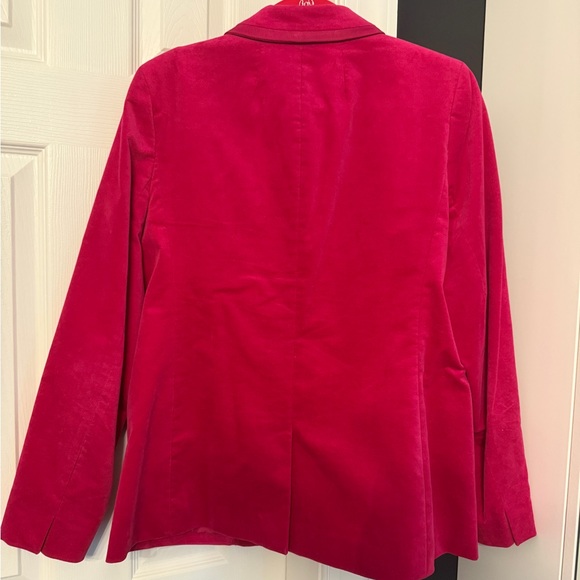 J. Crew Bold Fuchsia Magenta Velvet Blazer - Picture 2 of 7